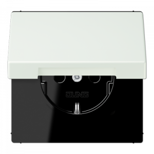 Розетка 2K+З с крышкой Jung LC1520BFKL210