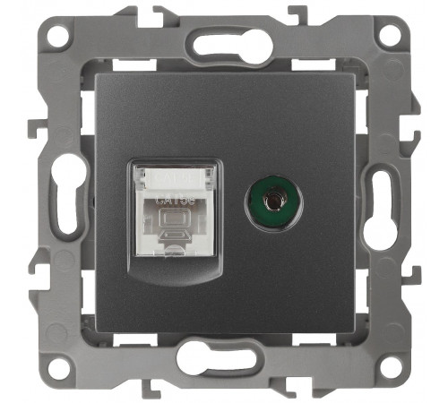Розетка комбинированная RJ45+TV Эра 12-3110-12 Б0027447 Розетка комбинированная RJ45+TV Эра 12-3110-12 Б0027447