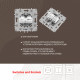 Розетка телефонная RJ11 + компьютерная RJ45 Arte Milano 217.44-1.silver