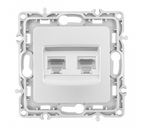 Розетка RJ45 Arte Milano 217.45-2.silver Розетка RJ45 Arte Milano 217.45-2.silver