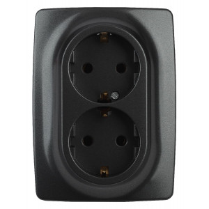 Розетка 2x2P+E Schuko Эра 12-2106-05 Б0031232