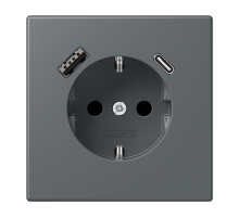 Розетка 2K+З USB Typ AC Jung LC1520-15CA202