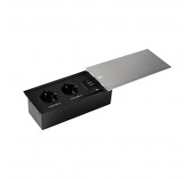 Блок розеток JX (Slide Top) (2 секции + 2 USB с кабелем питания) Mebax 00-00002888