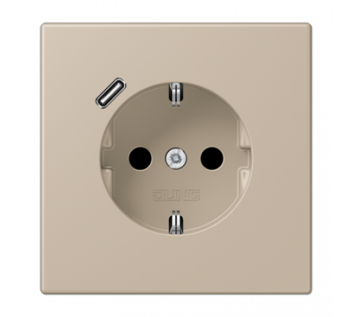 Розетка 2K+З USB Typ C Jung LC1520-18C243 Розетка 2K+З USB Typ C Jung LC1520-18C243