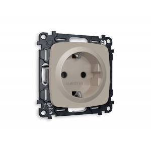 Комплект механизма розетки с/з на винтовых зажимах Ambrella Volt Omega MO366010