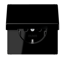 Розетка Schuko с крышкой Jung LS1520BFKLSW