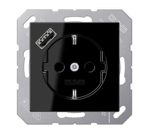 Розетка 2K+З USB Typ A Jung A1520-18ASW Розетка 2K+З USB Typ A Jung A1520-18ASW