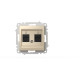 Розетка компьютерная двухместная (Cat 6) ELBI Zena Vega 609-012500-248