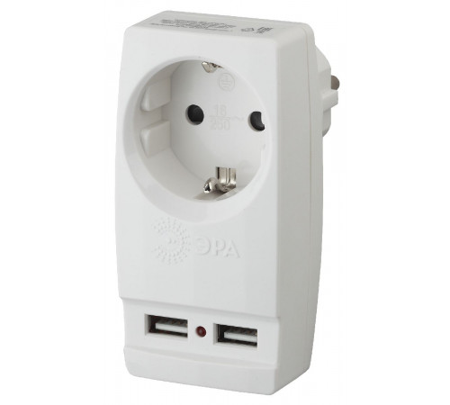 Разветвитель электрический Эра SP-1e-USB-W Б0026332 Разветвитель электрический Эра SP-1e-USB-W Б0026332