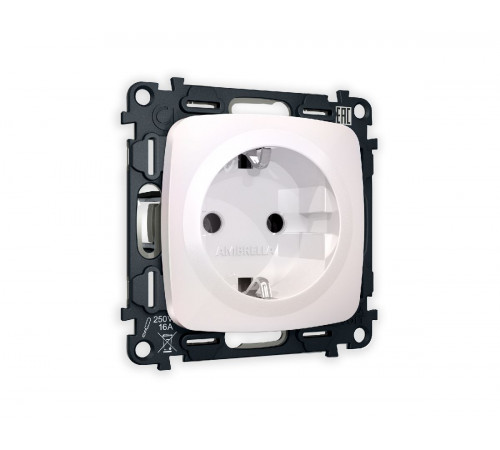 Комплект механизма розетки с/з на винтовых зажимах Ambrella Volt Omega MO206010 Комплект механизма розетки с/з на винтовых зажимах Ambrella Volt Omega MO206010