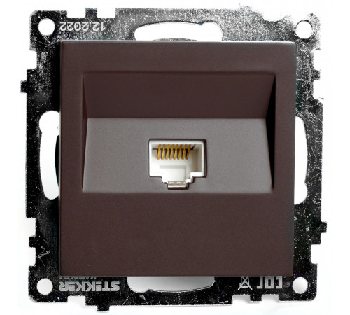 Розетка компьютерная 1-местная RJ-45 Stekker Катрин GLS00-7107-04 49023 Розетка компьютерная 1-местная RJ-45 Stekker Катрин GLS00-7107-04 49023