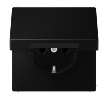 Розетка Schuko с крышкой и шторками Jung LS1520BFKIKLSWM