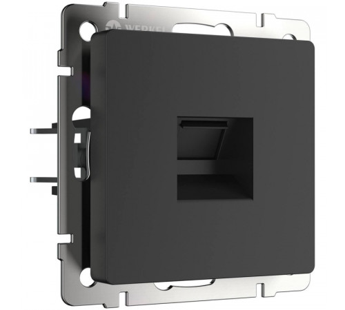 Телефонная розетка RJ-11 Werkel черный матовый W1182008 4690389156960 a051604 Телефонная розетка RJ-11 Werkel черный матовый W1182008 4690389156960 a051604