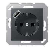 Розетка 2K+З USB Typ A Jung A1520-18AANM
