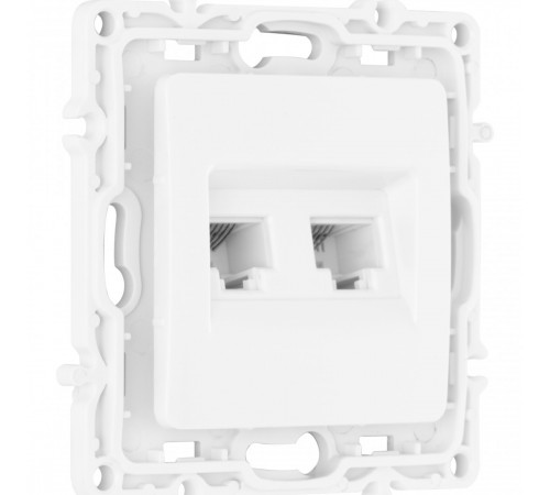 Розетка телефонная RJ11 + компьютерная RJ45 Arte Milano 217.44-1.white Розетка телефонная RJ11 + компьютерная RJ45 Arte Milano 217.44-1.white