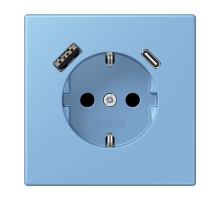 Розетка 2K+З USB Typ AC Jung LC1520-15CA256