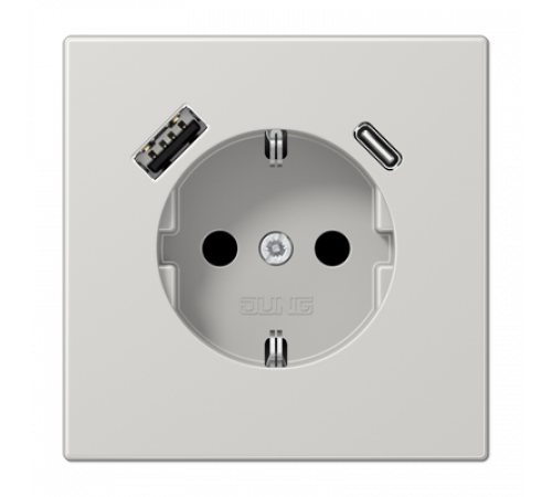 Розетка 2K+З USB Typ AC Jung LS1520-15CALG Розетка 2K+З USB Typ AC Jung LS1520-15CALG