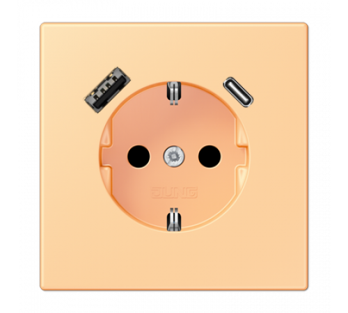 Розетка 2K+З USB Typ AC Jung LC1520-15CA258 Розетка 2K+З USB Typ AC Jung LC1520-15CA258