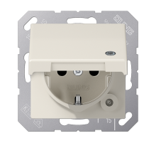 Розетка Schuko с крышкой Jung AS1520BFKLKO