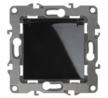 Розетка 2P+E Schuko со шторками с крышкой Эра 12-2103-06 Б0014698