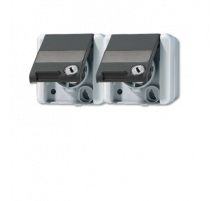 Розетка Schuko двухместная Jung 8220NAWSL