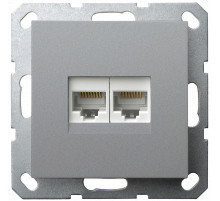 Интернет розетка Jasmart двойная S разъем RJ45х2 (8/8) G6106S