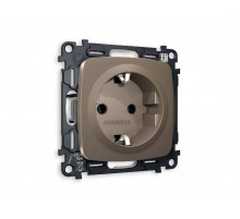 Комплект механизма розетки с/з на винтовых зажимах Ambrella Volt Omega MO636010