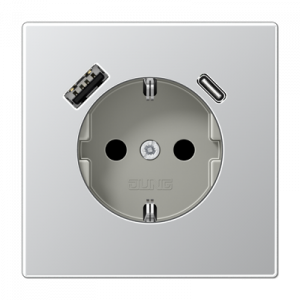 Розетка 2K+З USB Typ AC Jung AL1520-15CA