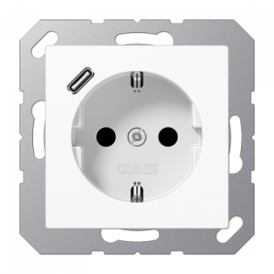 Розетка 2K+З USB Typ C Jung A1520-18CWW