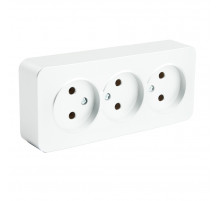 Розетка 3-местная б/з Stekker София MST10-13-01 49305