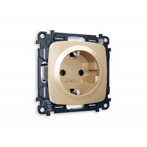 Комплект механизма розетки с/з на винтовых зажимах Ambrella Volt Omega MO606010