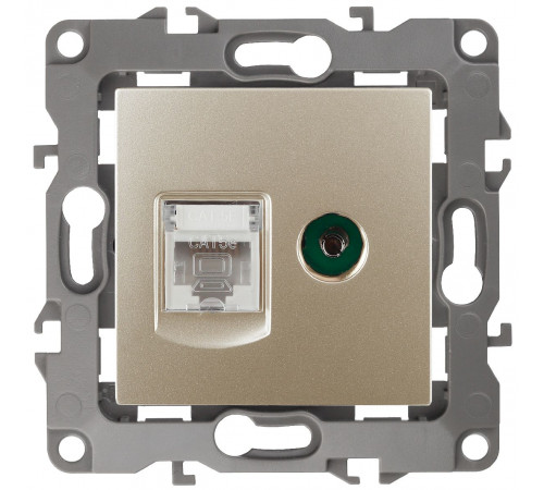 Розетка комбинированная RJ45+TV Эра 12-3110-04 Б0027444 Розетка комбинированная RJ45+TV Эра 12-3110-04 Б0027444