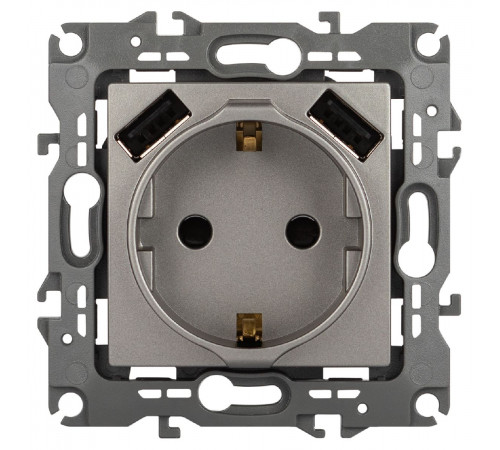 Розетка со шторами и 2 USB Эра 12-4109-16 Б0065729 Розетка со шторами и 2 USB Эра 12-4109-16 Б0065729