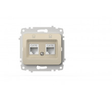 Розетка компьютерная двухместная (Cat 6) ELBI Jazz 607-000300-248