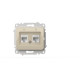 Розетка компьютерная двухместная (Cat 6) ELBI Jazz 607-000300-248