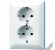 Розетка 2K+З двухместная Jung AS5020U