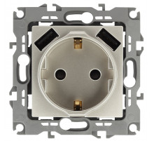 Розетка 2P+E со шторками и 2xUSB Эра 14-4109-04 Б0047870