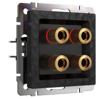 Акустическая розетка Werkel Hammer х4 черный W1285008 4690389163128