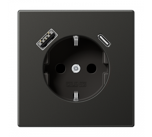 Розетка 2K+З USB Typ AC Jung AL1520-15CAAN Розетка 2K+З USB Typ AC Jung AL1520-15CAAN