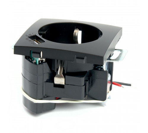 Розетка 1-местная с/з с защитной шторкой и USB Stekker Эрна PST16-9111-03 49155