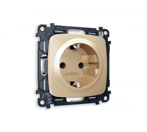 Комплект механизма розетки с/з со шторками Ambrella Volt Omega MO607010 Комплект механизма розетки с/з со шторками Ambrella Volt Omega MO607010