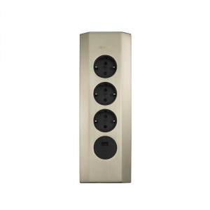 Блок розеток 50F (NEW) (3 секции и 2 USB) Mebax 00-00001588