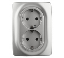 Розетка 2x2P+E Schuko Эра 12-2106-03 Б0031230