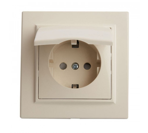 Розетка 1-местная с крышкой Stekker PST16-9012-02 с защитной шторкой 39238