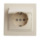 Розетка 1-местная с крышкой Stekker PST16-9012-02 с защитной шторкой 39238