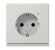 Розетка Schuko с LED подсветкой Jung LS1520-OLGLNW