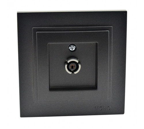 Розетка TV концевая с экраном Mono Electric Despina графит 102-202005-138 Розетка TV концевая с экраном Mono Electric Despina графит 102-202005-138