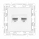 Розетка RJ45 Arte Milano 217.45-2.white