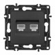 Розетка RJ45 Arte Milano 217.45-2.black