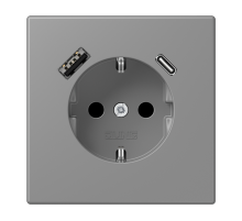 Розетка 2K+З USB Typ AC Jung LC1520-15CA203